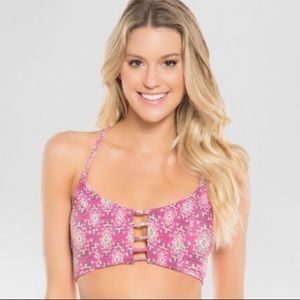 Tori Praver Swimwear Top Large Magenta Haze